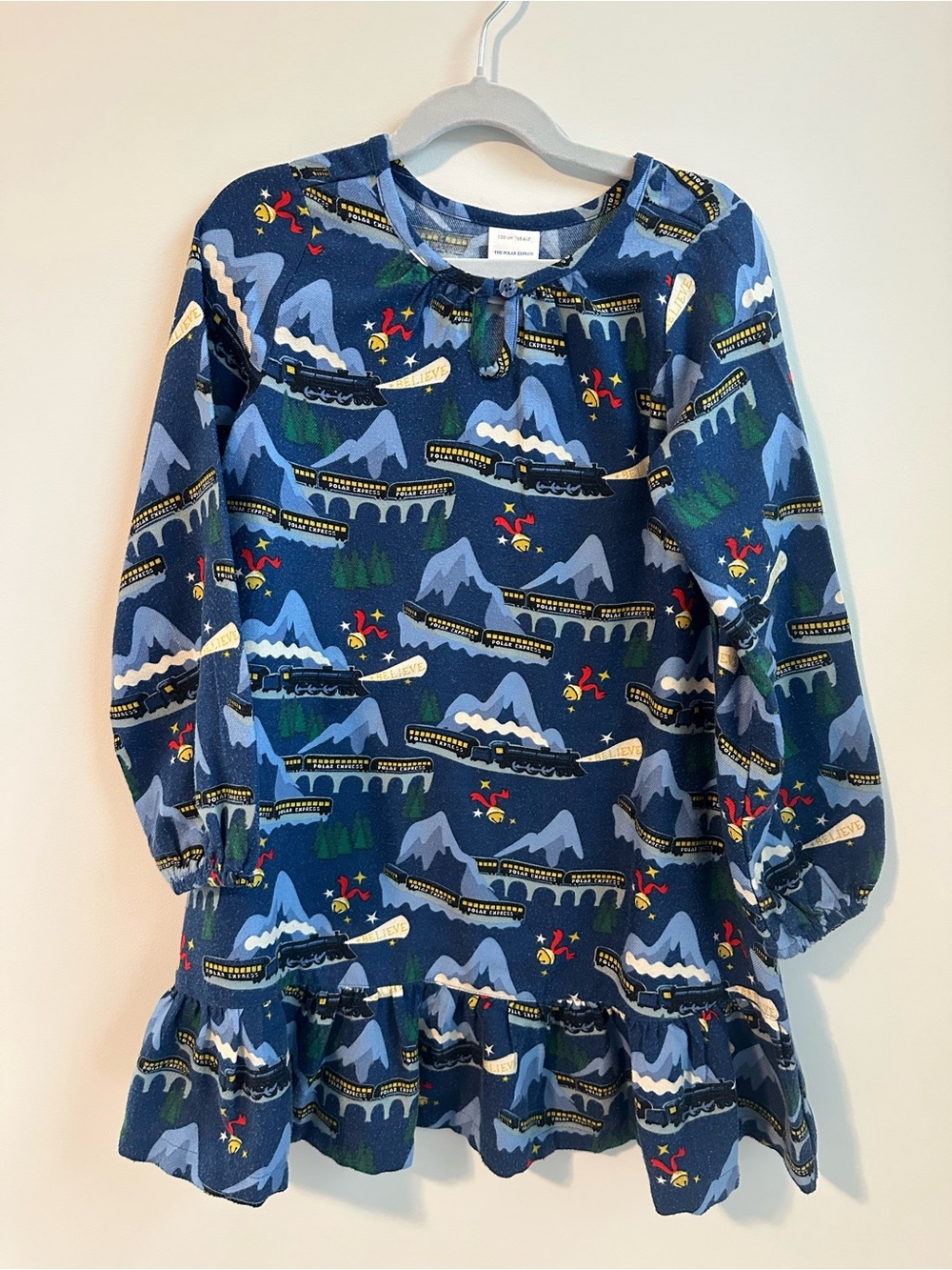 Hanna Andersson The Polar Express Holiday Dress Girls 120 US 6-7